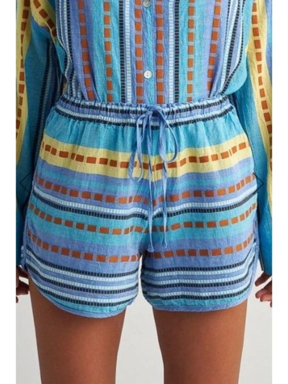 Pearl & Caviar Zakar Shorts Greek-Chic Resort Wear High Rise Womens‎ S/M